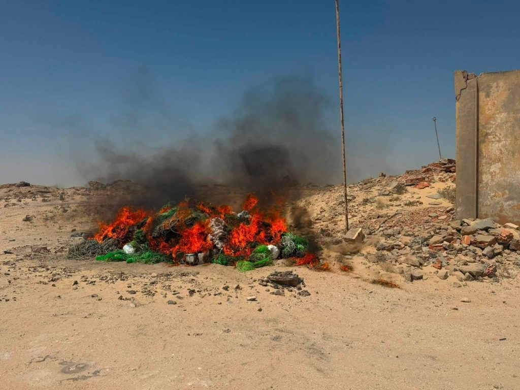 إتلاف شباك صيد محظورة ضمن حملة رقابية في نواذيبو